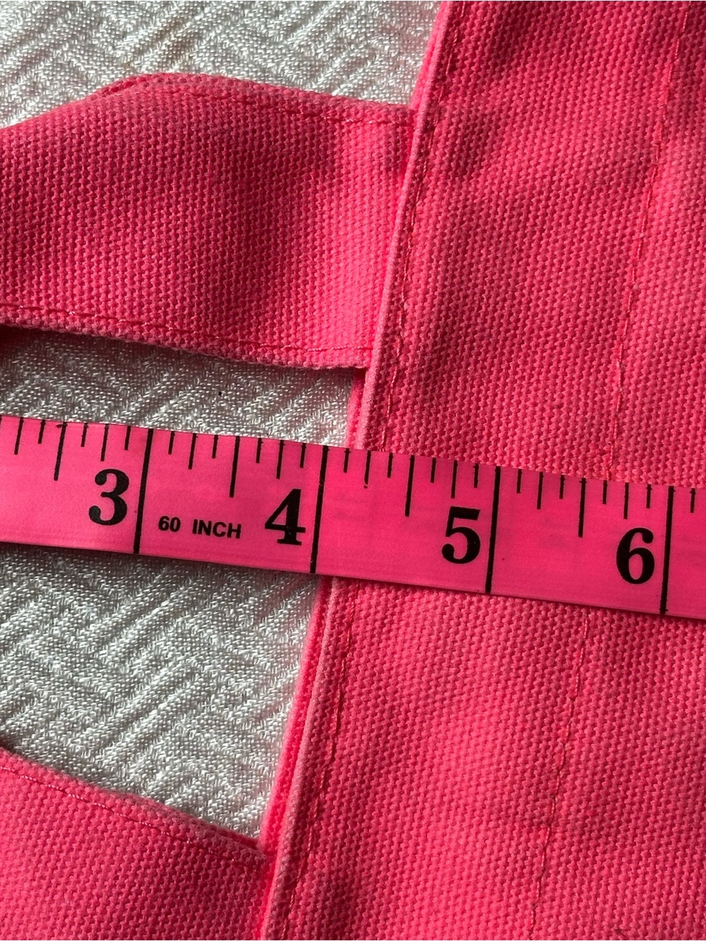 BAGGU Hot Pink Canvas Tote with Adjustable Shoulder Strap - Picture 7 of 9